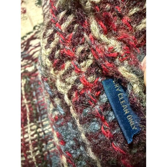 VTG Y2K Ralph Lauren Chaps Wool Sweater Zip Hand Knit Mens Medium Deer Fisherman - Picture 9 of 9